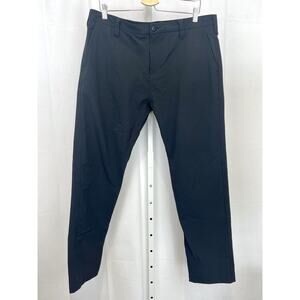 AMERICAN GIANT Commuter Pants Zip Fly Flat Front Stretch Nylon Black 36 x 30